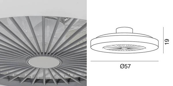 Bastian ventilador techo luz relación calidad-precio