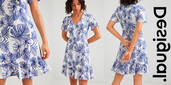 Chollo Vestido corto Desigual Nadia para mujer 