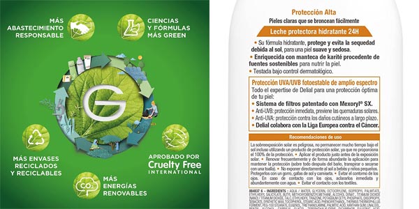 Leche Protectora Hidratante Garnier Delial Hydra 24h Protect SPF30 Adultos de 200 ml oferta en Amazon