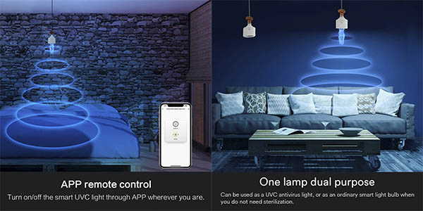 Lumary lámpara UVC inteligente app móvil oferta