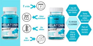 Envase x60 Gominolas Melatonin Up de Weider sabor arándano barato en Amazon