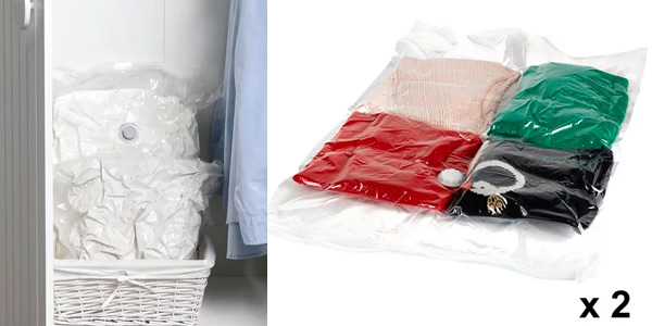 Chollo Pack x2 Bolsas ahorra espacio Spaceo de 48L por sólo 6,49€ con