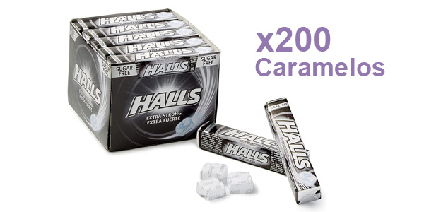 Pack x20 paquetes de caramelos duros Halls Menta Fuerte de 32 gr/ud baratos en Amazon
