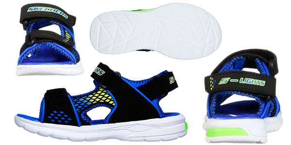 Sandalias infantiles Skechers S-Ligths: E-II Sandal - Beach Glower con luz baratas