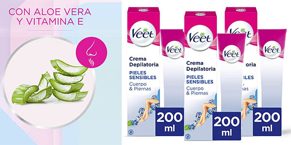 Veet crema depilatoria aloe vera vitamina E chollo