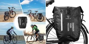 Alforja portaequipajes impermeable Baigio para bicicleta barata en Amazon