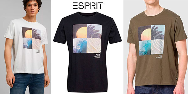 Chollo Camiseta edc by Esprit Keep The Summer para hombre