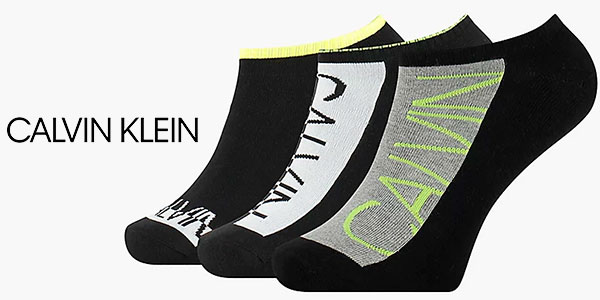 Chollo Pack Calvin Klein de 3 calcetines tobilleros para hombre 
