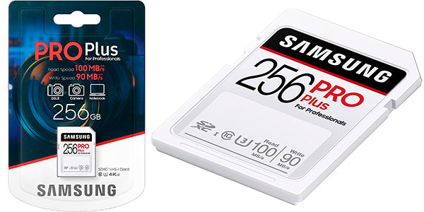Chollo Tarjeta de memoria SD Samsung PRO Plus de 256 GB