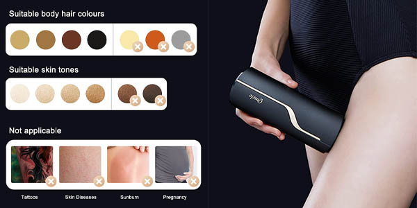 Depiladora IPL Qmele de luz pulsada