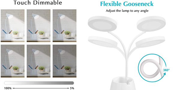 Lámpara LED para escritorio Grelae chollo en Amazon