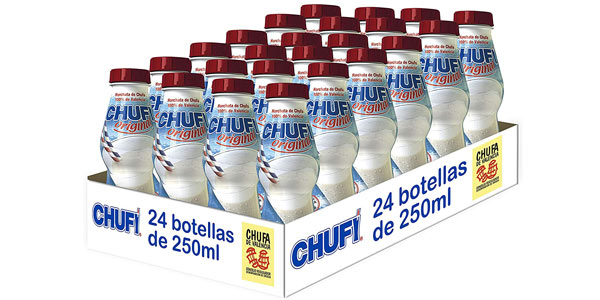 Pack x24 botellines de horchata de chufa Chufi 100% de Valencia de 250 ml/ud barato en Amazon