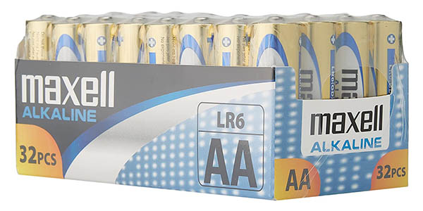 Pack de 32 pilas Maxell Alkaline AA (LR6)