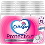 Pack x42 rollos de papel higiénico Colhogar Protect Care barato en Amazon