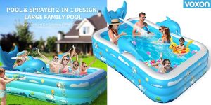 Piscina hinchable familiar Voxon de 250 x 180 x 55 cm barata en Amazon