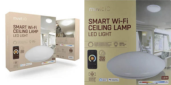 plafón inteligente LED Muvit oferta