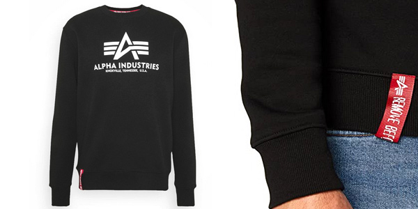 Sudadera Alpha Industries Basic para hombre chollo en Amazon