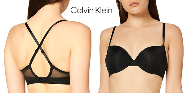 Sujetador invisible Calvin Klein Demi Lightly Lined para mujer barato en Amazon