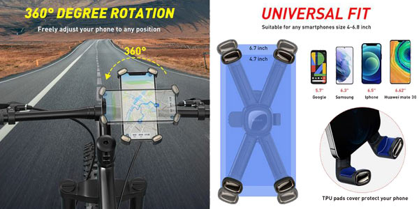 Soporte de teléfono móvil para bicicleta Baseus oferta en AliExpress