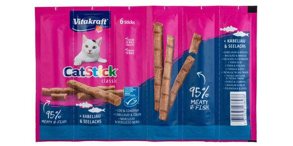 Caja Vitakraft snacks para gatos (60 unidades) chollo en Amazon