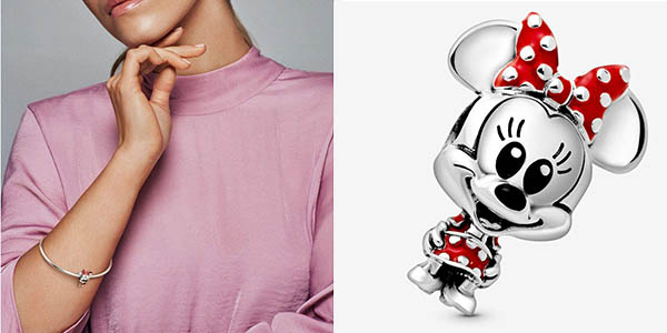 Abalorio Disney Minnie Mouse para pulseras Pandora barato