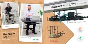 Chollo Set de 2 bandejas organizadoras de cables Scandinavian Hub