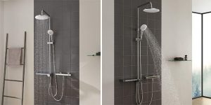 Columna de ducha Cecipa con estante barata en Amazon