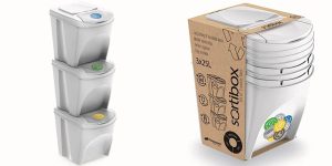 Juego de 3 cubos de reciclaje de 25 litros Sortibox