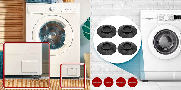 ▷ Chollo Set x4 Patas antivibración para lavadora por sólo 10,99€ (51% de  descuento)