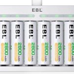 Cargador USB de pilas EBL TB-6901-ES + 8 pilas AA de 2800 mAh