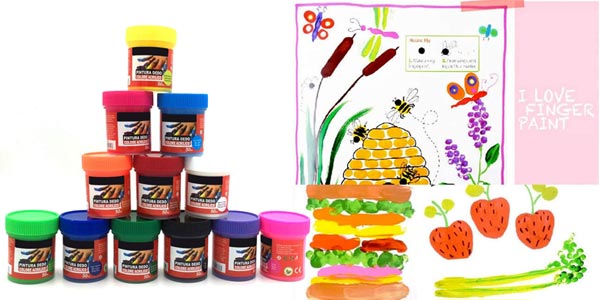 Pack x12 Botes de pintura de dedos Océano de 50 ml/ud para niños barato en Amazon