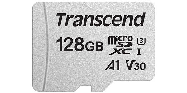 Tarjeta microSDXC Transcend USD300S de 128 GB Clase 10, U1, A1, V30