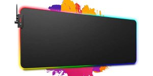 Alfombrilla de ratón gaming XXL VORSCH RGB con 14 modos de luz