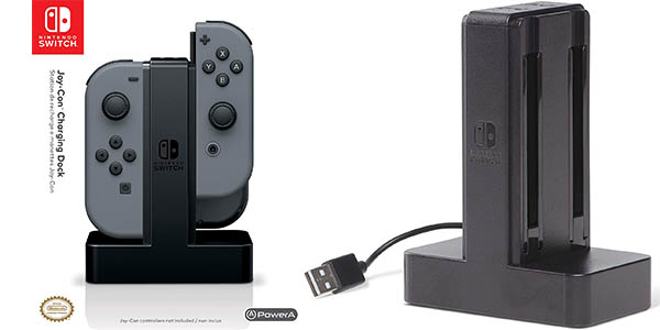 Estación de carga Joy-Con PowerA para Nintendo Switch barata