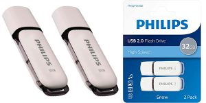 Chollo Pack x2 Pendrive Philips USB 2.0 Snow Edition de 32 GB