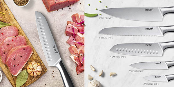 Hecef cuchillos cocina set completo barato