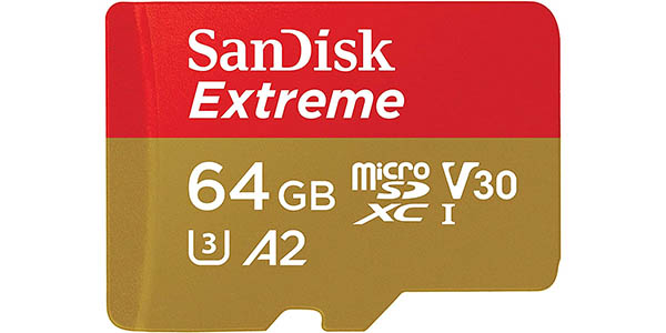 Tarjeta microSDXC SanDisk Extreme A2 de 64 GB Clase 10, U3 y V30