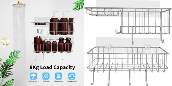Chollo Set Yomera de 2 estantes de pared para la ducha