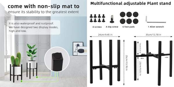 Soporte para macetas ajustable STLOVe chollo en Amazon