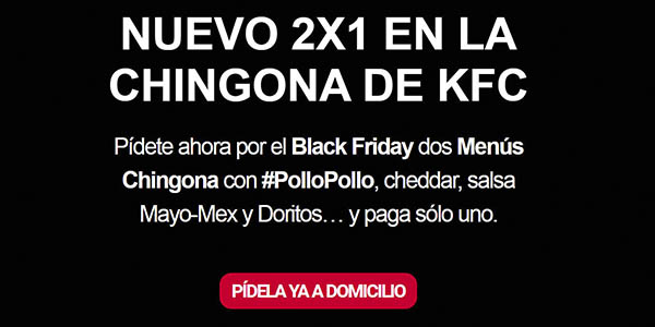 Black Friday KFC Chingona promoción