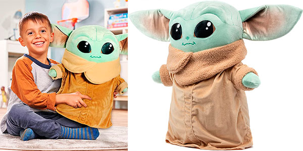 ▷ Chollo Peluche extragrande de Baby Yoda de 66 cm por sólo 44,99