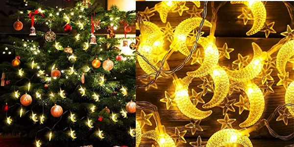 Guirnalda LED luna y estrellas en oferta