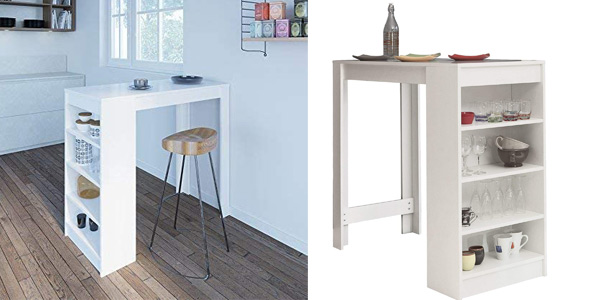 Mesa Bar Aravis de TemaHome con almacenamiento barata en Amazon
