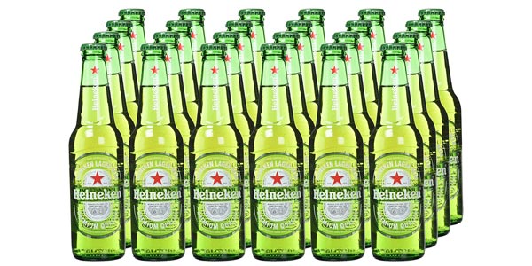 Pack x24 botellas de cerveza Heineken de 330 ml (7920 ml en total) chollo en Amazon