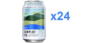 Pack x24 latas Complot IPA cerveza rubia mediterránea de 330 ml barato en Amazon