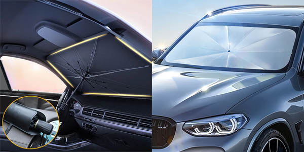 ▷ Chollo Parasol delantero plegable tipo paraguas con protección UV para el  coche por sólo 8,04€ con envío gratis (-47%)