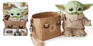 Peluche Baby Yoda de The Mandalorian Star Wars (Mattel HBX33) con bolsa de transporte y sonidos barato en Amazon