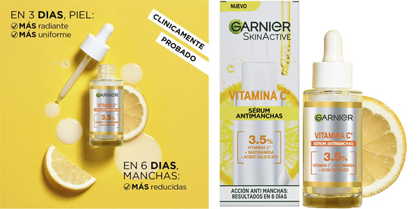 Garnier Sérum Anti Manchas con 3,5% de Vitamina C barato en Amazon