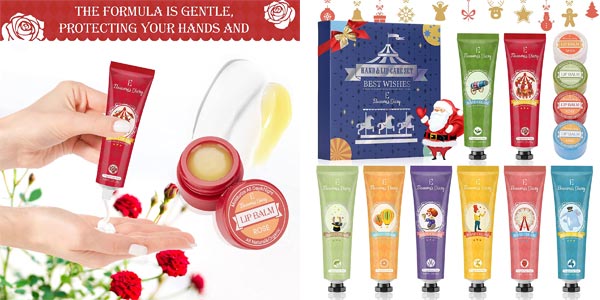 Set x12 Cosméticos cuidado manos & labios Eleanore's Diary en caja de regalo barato en Amazon
