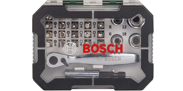 Set x26 accesorios de atornillar Bosch 2607017322 con llave de carraca barato en Amazon